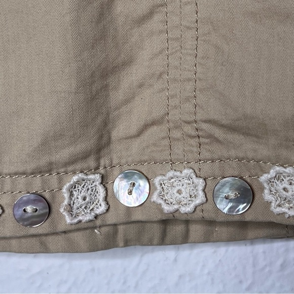 Levi’s tan denim lace appliqué jacket - Picture 8 of 9